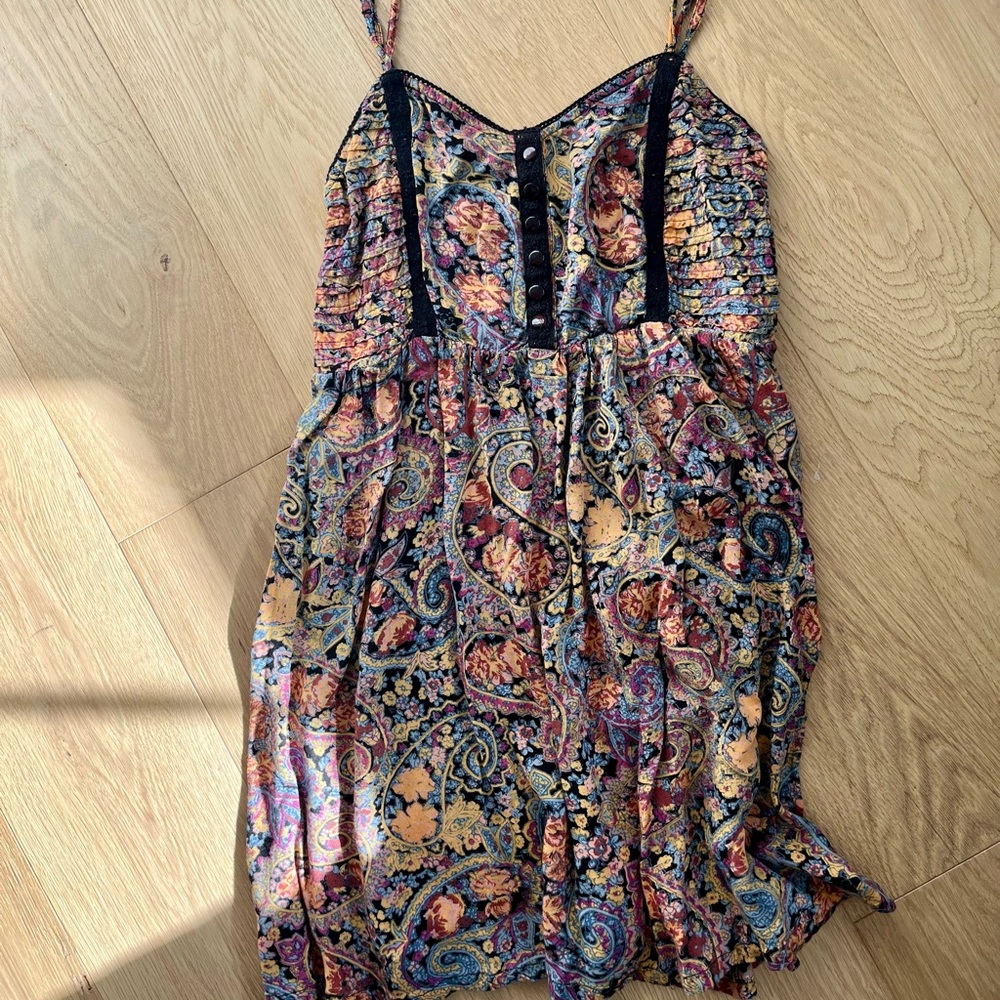 Billabong Paisley Multi Colour Spaghetti Strap Dress. Size Medium